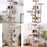 70 Tall Cat Tower with Plush Perch, Hammock, and Sisal Posts for Large Cats