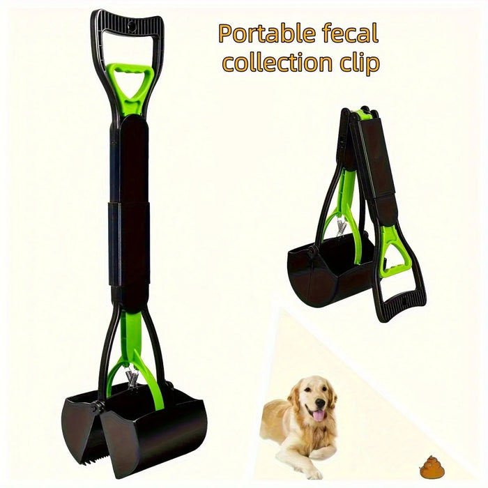 Portable Foldable Dog Poop Scooper No-Bend Pet Waste Pickup Tool Scoop for Large/Small Dogs Outdoor Walking  Lawn Cleaning Pet