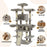 FOOWIN 173cm 68in Large Multi Level Cat Tree Tower Indoor Activity Center 2 Condos 3 Plush Perches Scratching Post Kitten Pet