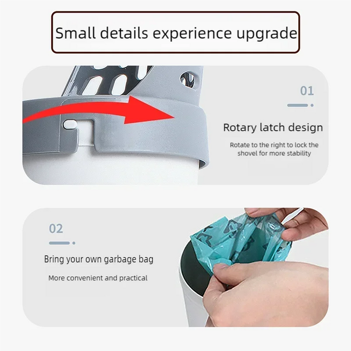 Cat Litter Scoop Integrated Cat Poop Pick Up Tool With Built In Garbage Bag Set Detachable Washable Pet Cat Toilet Cleaning Supp