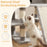 FOOWIN 173cm 68in Large Multi Level Cat Tree Tower Indoor Activity Center 2 Condos 3 Plush Perches Scratching Post Kitten Pet