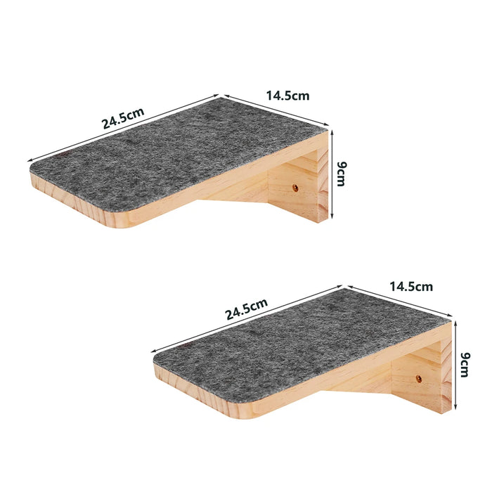 Cat Wall Mounted Shelf Steps Curved Cat Bed Shelves Corner Perches Hammock for Sleeping Climbing Scratching Post Pet Furniture
