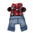 SKS PET Denim Plaid Jumpsuit with Hoodie