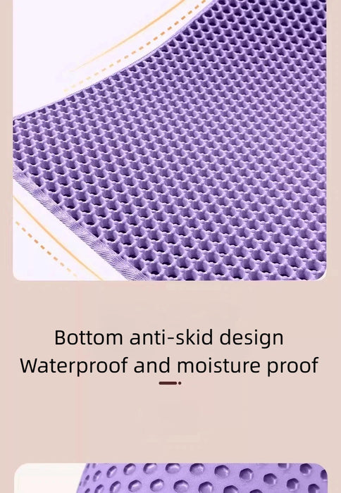 Cat Litter Mat 2-Layer Design Premium Sand Trapping Technology Waterproof Base Non-Slip Pet Floor Protector for Indoor Kittens