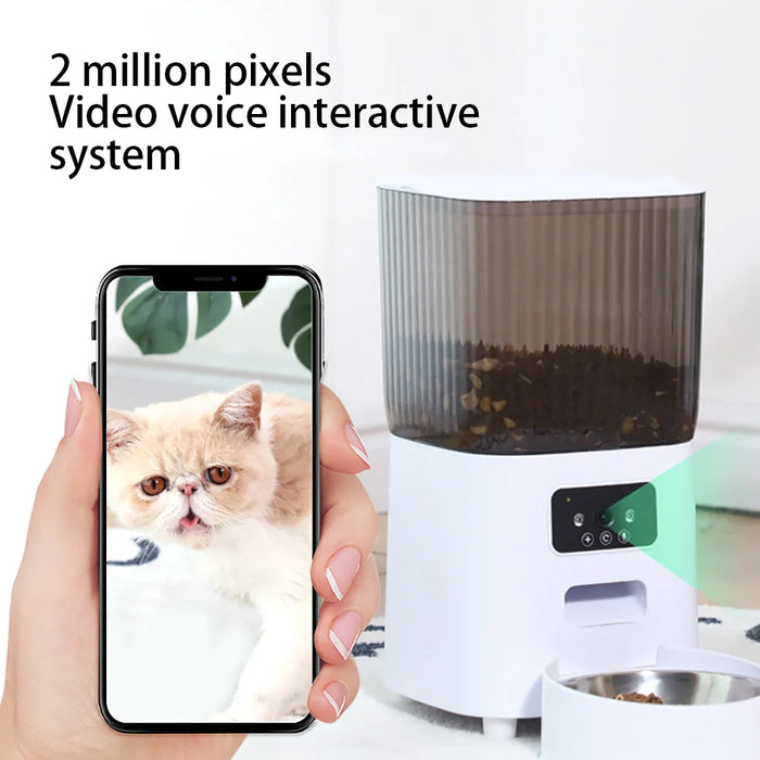 5L Single or Dual Pet Feeder with HD Camera Automatic Cat Feeder Smart Dog Food