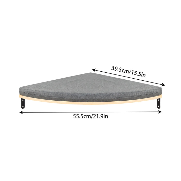 Indoor Wall-Mounted Cat Shelf Soft Cushioned Bed & Perch for Kittens & Adult Cats Cat Furniture for Climbing Sleeping & Playing