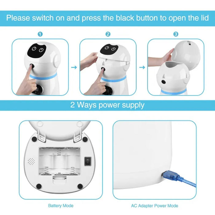 Repetsun Automatic Cat Feeder 3.5L Pet Feeder Dog Food Dispenser for Cats and Dogs with Stainless Steel Food Bowl, Visible Window and Memory Function,10 Voice Recorder,4 Meal Portion Control