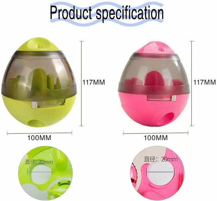 Treat Ball Interactive Food Dispensing Dog Toy , Assorted Colors